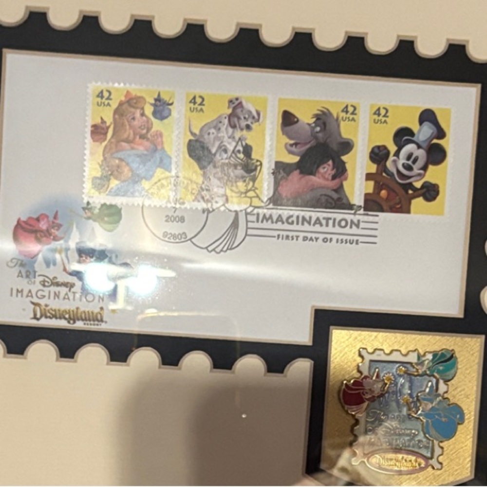 Disney Framed Collectible āStamps , Pin and Black Frame - Picture 5 of 9